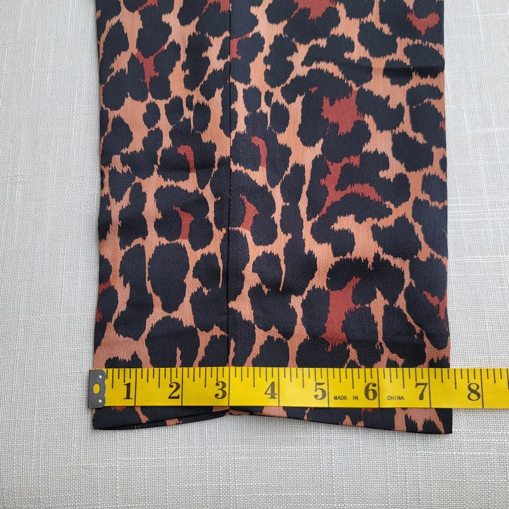 New! J. Crew sz 4 High-Rise Wide-Leg Pants Leopard Cheetah Animal Trousers NWT